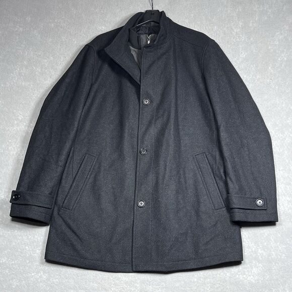 HUGO BOSS Jacket Mens 46R Gray Camlow Winter Insulated Wool